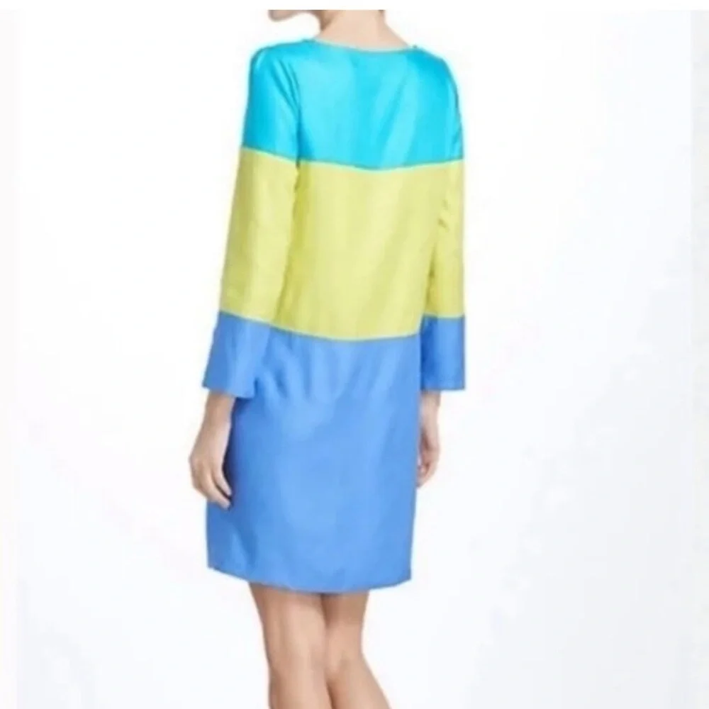 Anthropologie Maeve Long Sleeve Dress - Blue and Yellow - Picture 2 of 6